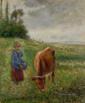  Herd Kunst - cowherd pontoise 1882 Camille Pissarro